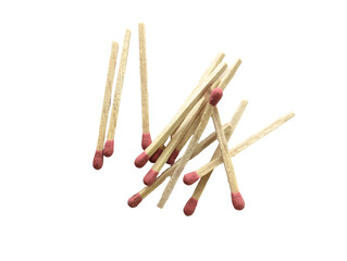 matches on white background