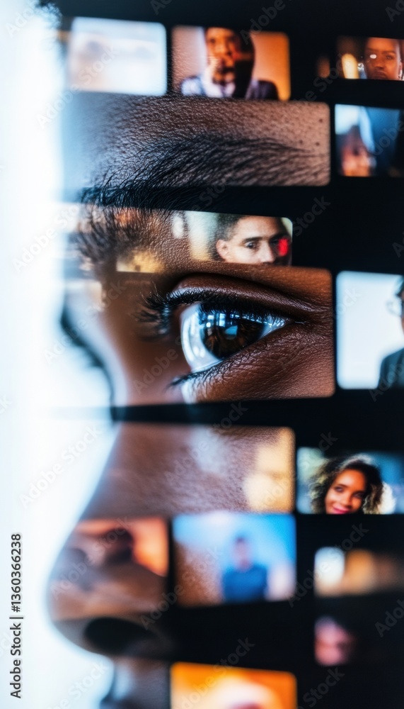 Poster immersive digital collaboration next-gen virtual connectivity revealing human expression through fra