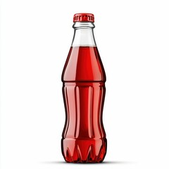 Refreshing Red Soda Bottle