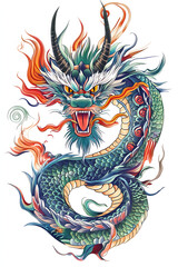 Naklejka premium Japanese dragon tattoo