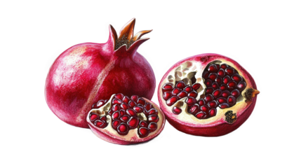 Watercolor Pomegranate Illustration