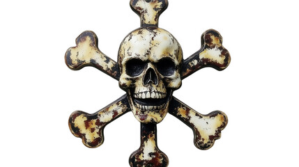 Intricate Skull with Crossbones Decoration