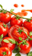 Rich, vibrant tomato sauce, isolated on white, studio shot, food photography, mediterranean food