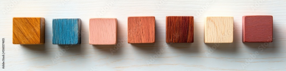 Aufkleber tactile branding revolution minimalist wooden color palette blocks showcasing authentic design ident
