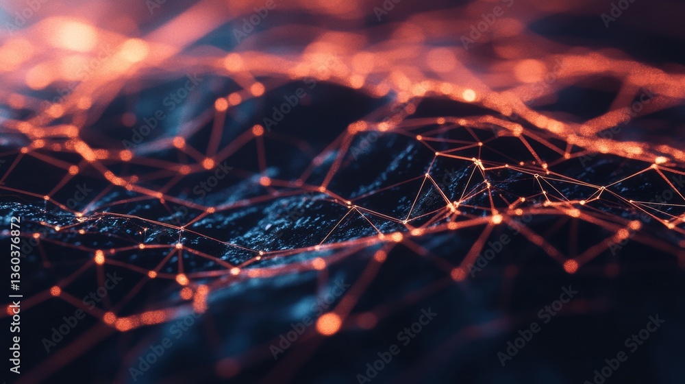 Poster Quantum Neural Networks Immersive AI Visualization of Digital Connectivity, Futuristic Data Landscape Revealing Transformative Tech Ecosystems