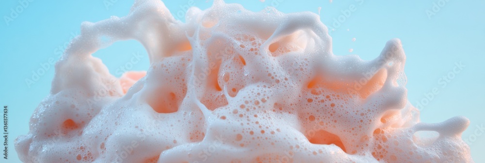 Aufkleber minimalist foam texture series soft pastel soap bubbles exploring clean aesthetic, ethereal wellness