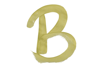 brush stroke hand drawn PNG image with transparent background letter