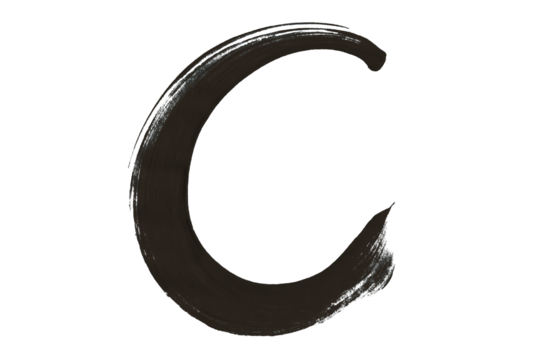 brush stroke hand drawn PNG image with transparent background letter