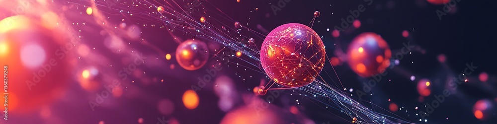 Poster cosmic spheres: a mesmerizing visualization of celestial bodies dancing within the expanse of the co