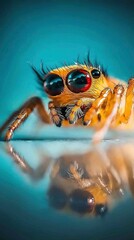 Jumping spider reflection