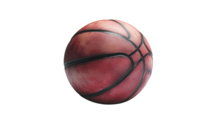 Close-up View of a Vintage Basketball
