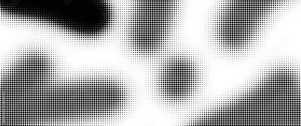 Poster halftone background vector. monochrome abstract dot, gradient halftone dots for background pattern a