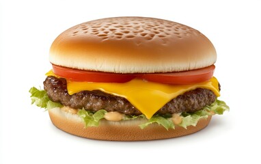 Mouthwatering Cheeseburger with Fresh Ingredients