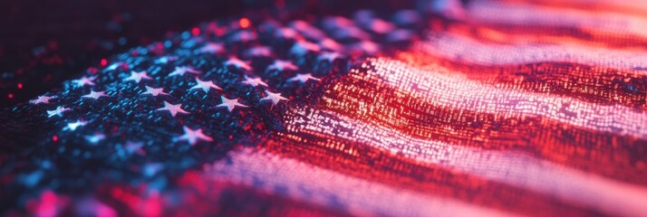 Holographic Patriotic Pixels Immersive Digital Tribute to Air Force Reserve Anniversary with Cinematic Americana Aesthetic for Memorial Day Marketing