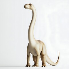 Fototapeta premium Brachiosaurus Majestic: This awe-inspiring brachiosaurus stands tall, its immense frame a testament to the prehistoric era, the photo presents the giant.