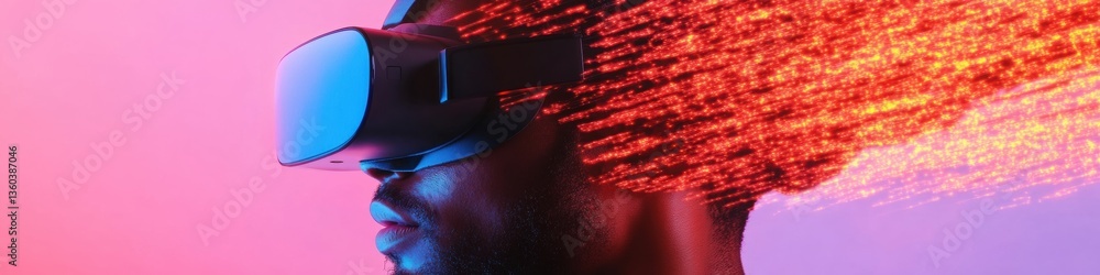 Poster next-gen gaming immersion gen z esports warrior unleashing digital performance in cyberpunk vr exper
