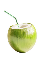 coconut cocktail isolated on white