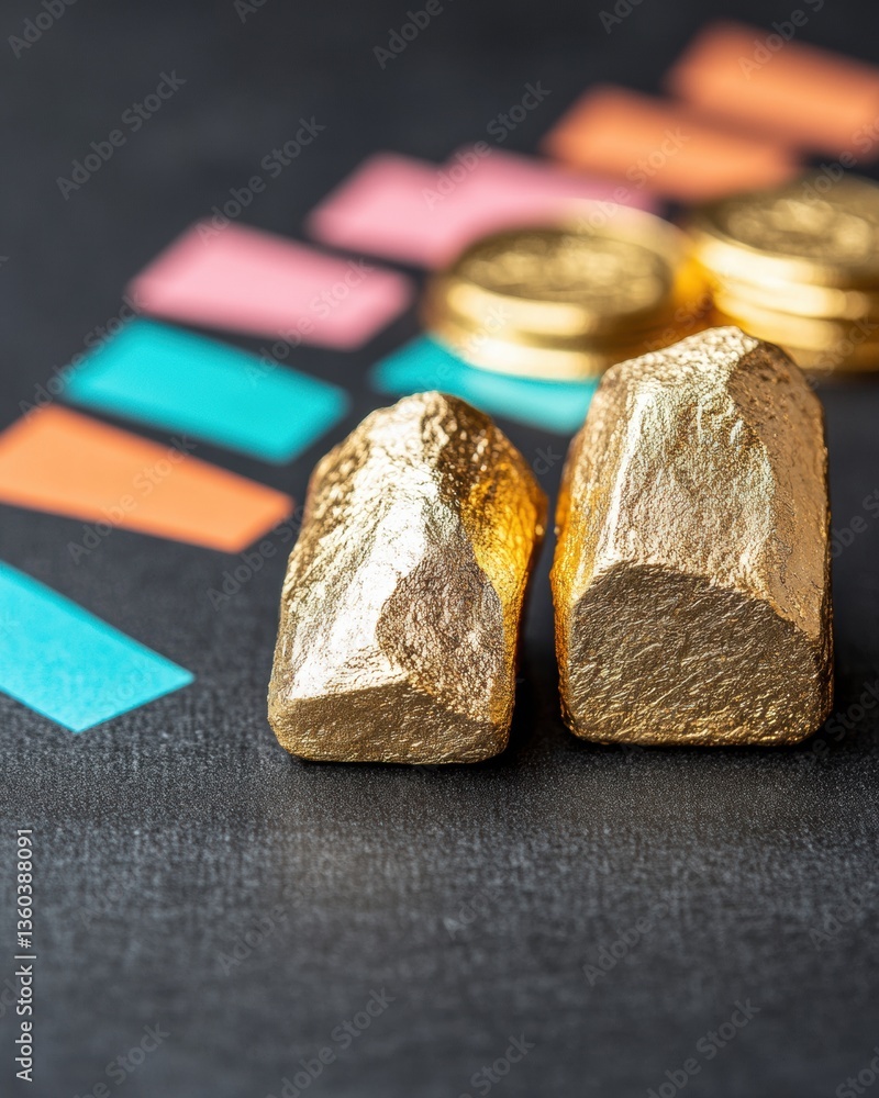Poster Luxe Wealth Preservation Minimalist Gold Investment Strategy Visualizing Tangible Asset Allocation for Modern Financial Planning and Generational Wealth Building