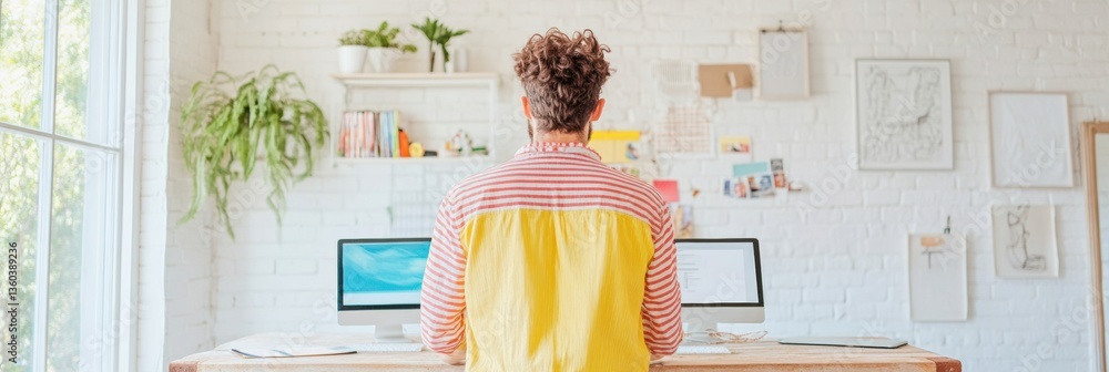 Poster mindful digital wellness minimalist home office transformation for gen z remote work - sustainable p