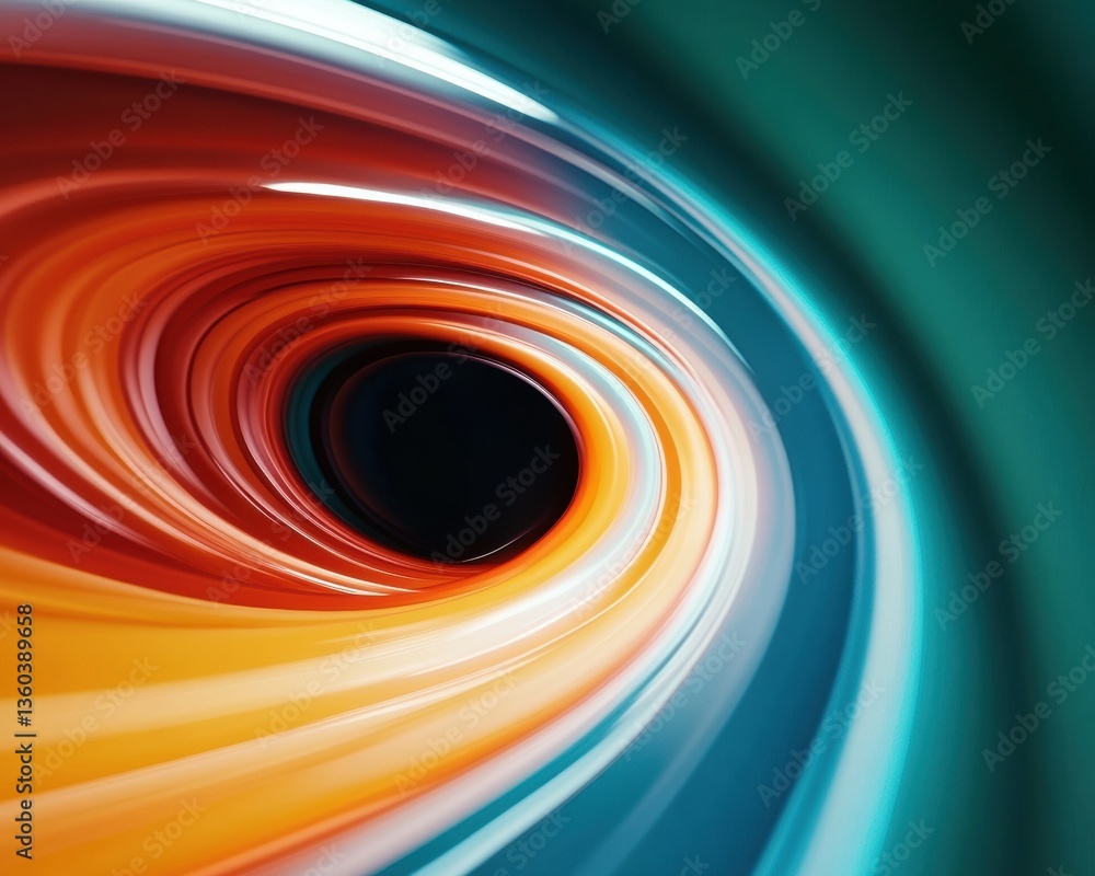 Aufkleber Quantum Data Vortex Immersive Blockchain Visualization of High-Speed Network Convergence in Futuristic Digital Transformation Landscape