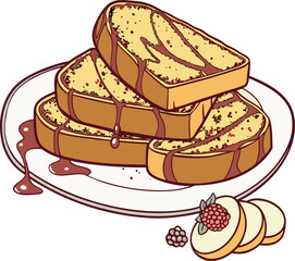 Delicious French Toast with Strawberries and Whipped Cream