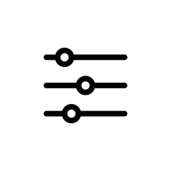 settings icon, customization, adjustments, simple flat style, illustration, logo sign symbol pictogram template, for ui or ux isolated on white for mobile app, editable