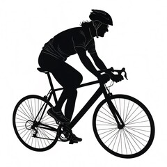 Obraz premium silhouette of a cyclist