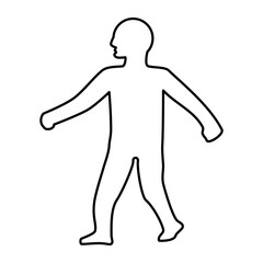 walking person icon, simple flat style, illustration, logo sign symbol pictogram template, for ui or ux isolated on white for mobile app, editable
