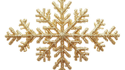 Golden Snowflake Ornament for Christmas