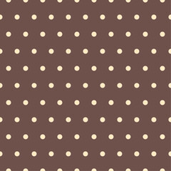 Dotted background on dark brown background colors vector for packaging, wrapping papers, greeting cards, patterns