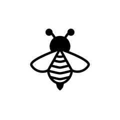 bee icon, simple flat style, illustration, logo sign symbol pictogram template, for ui or ux isolated on white for mobile app, editable