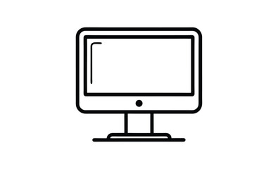 LED monitor icon silhouette, monitor, led icon vector design template