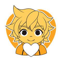 Cartoon cute baby owl and cat with funny faces smiling in nature isolated on white background