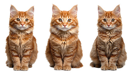 Three Adorable Orange Tabby Kittens