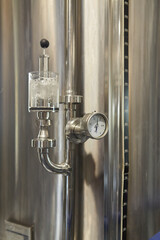 Brewery Tank with Pressure Gauge and Sight Glass