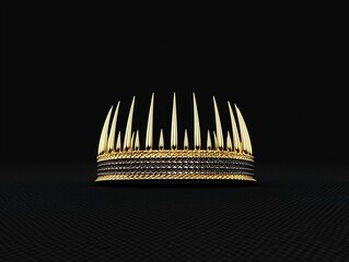 Golden crown with sharp points