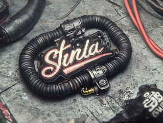 Scuba Diving Logo with Vintage Style.