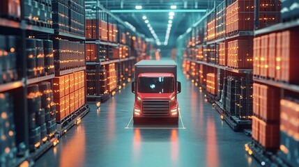 Advanced AI Logistics System for Efficient Supply Chain Management in Futuristic Setting