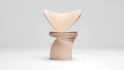 Sculptural Chair for Studio Shot, Beige.