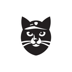 cat vector silhouette clip art logo design illustration
