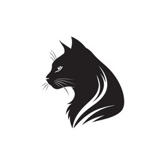 cat vector silhouette clip art logo design illustration