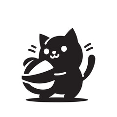 cat vector silhouette clip art logo design illustration