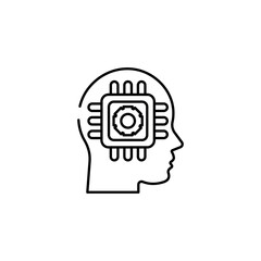 Cybernetics icon design with white background stock illustration