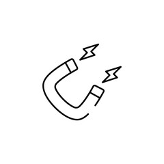 Magnet icon design with white background stock illustration
