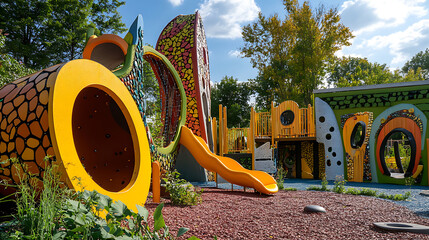 Eco-Friendly Playground with Recycled Materials