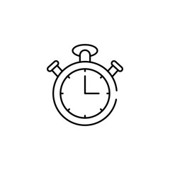 Timer icon design with white background stock illustration