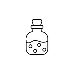 Chemical Bottle icon design with white background stock illustration