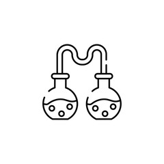 Chemistry Experiment icon design with white background stock illustration