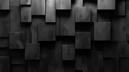 Modern Geometric Black Textured Wall Design. Cover wallpaper, banner, or background design.