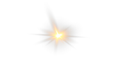 Fototapeta premium Sun light with glare. Golden flash png. Sun rays png. Vector illustration for perfect effect with sparkles.
